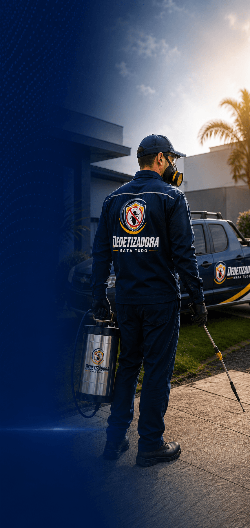 Equipe técnica Mata Tudo em ação